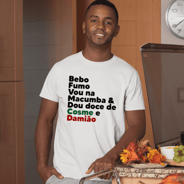 Camiseta Cosme e Damião frase