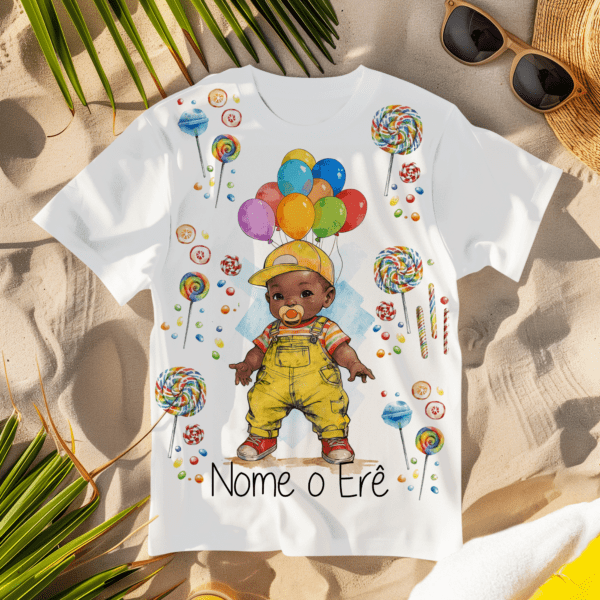 Camiseta Erê Pedrinho de amarelo