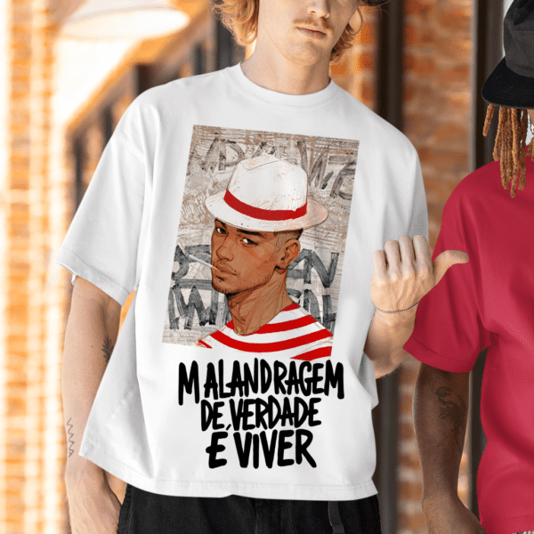Camiseta Malandro frase