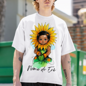 Camiseta Erê de Oxum girassol