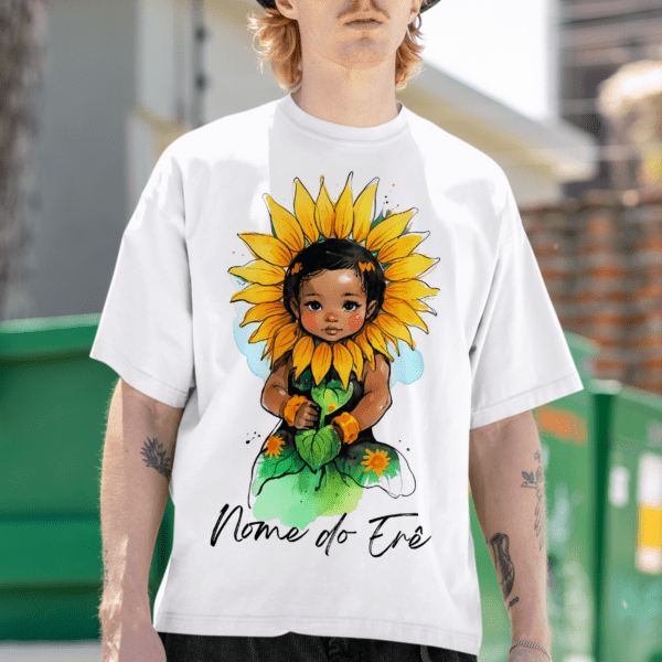 Camiseta Erê de Oxum girassol