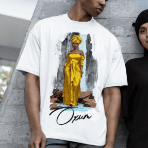 Camiseta Oxum na cachoeira
