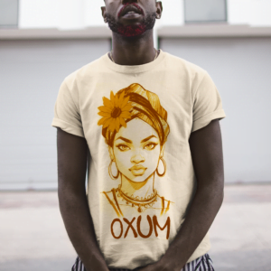 Camiseta Oxum silhueta amarela