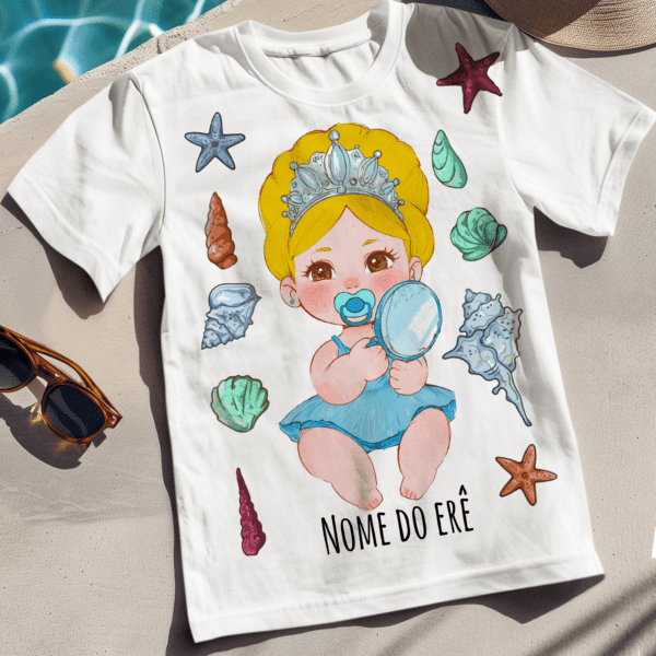Camiseta Erê de Yemanjá bonequinha loira