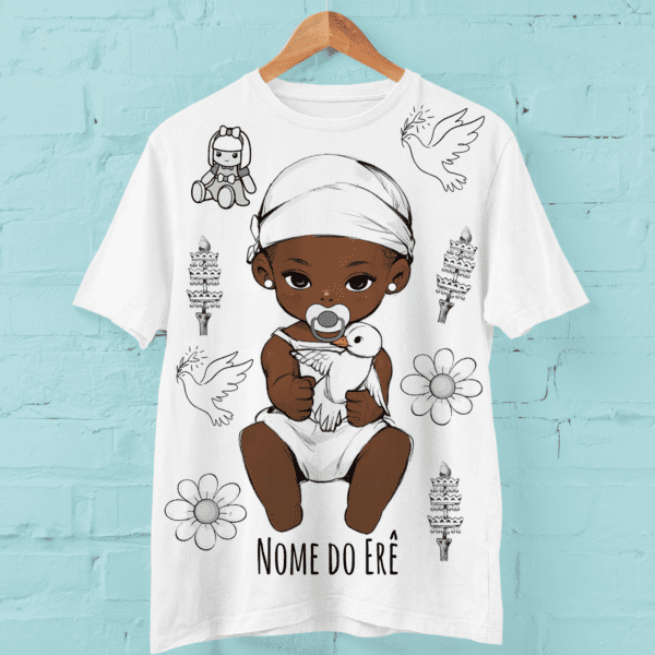 Camiseta Erê de Oxalá bonequinha