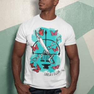 Camiseta ferramenta Iansã e Ogum
