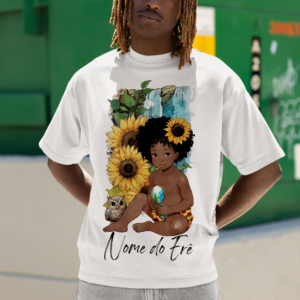 Camiseta Erê de Oxum na cachoeira