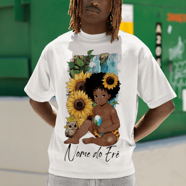 Camiseta Erê de Oxum na cachoeira