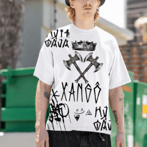 Camiseta Xangô pixação vermelha