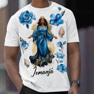 Camiseta Yemanjá com flores