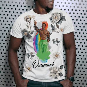 Camiseta Oxumarê com flores