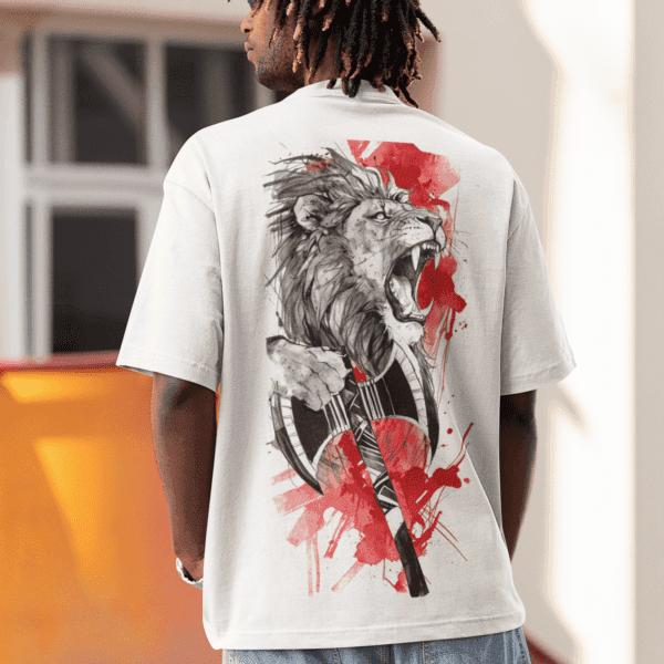 Camiseta leão de Xangô nas costas