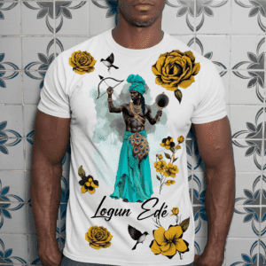 Camiseta Logun Edé com rosas