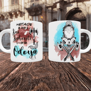 Caneca Metade Xangô e Yemanjá