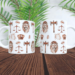 Caneca Xangô símbolos
