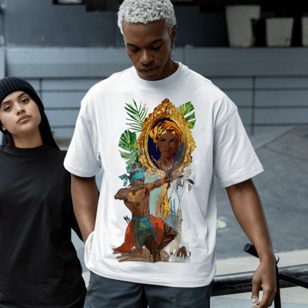 Camiseta orixás Oxum e Oxóssi