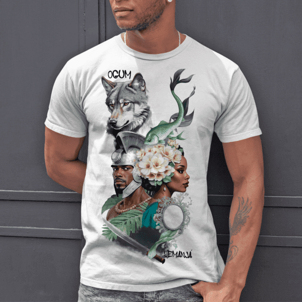 Camiseta Orixás Yemanjá e Ogum