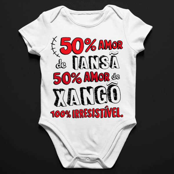 Body Infantil amor de Iansã e Xangô