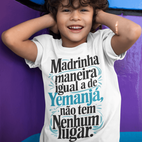 Camiseta infantil madrinha de Yemanjá