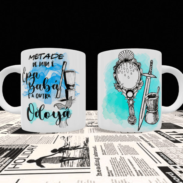 Caneca Metade Oxaguian e Yemanjá
