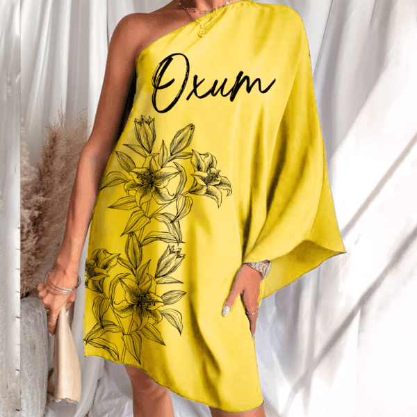 Vestido ombro único Oxum