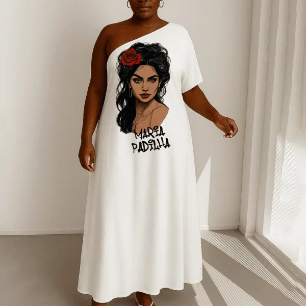 Vestido longo Maria Padilha rosto
