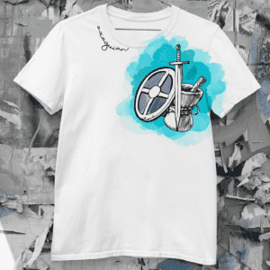 Camiseta Oxaguian no ombro