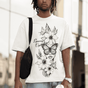 Camiseta Iansã e borboleta