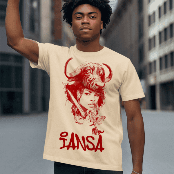 Camiseta Iansã silhueta branca