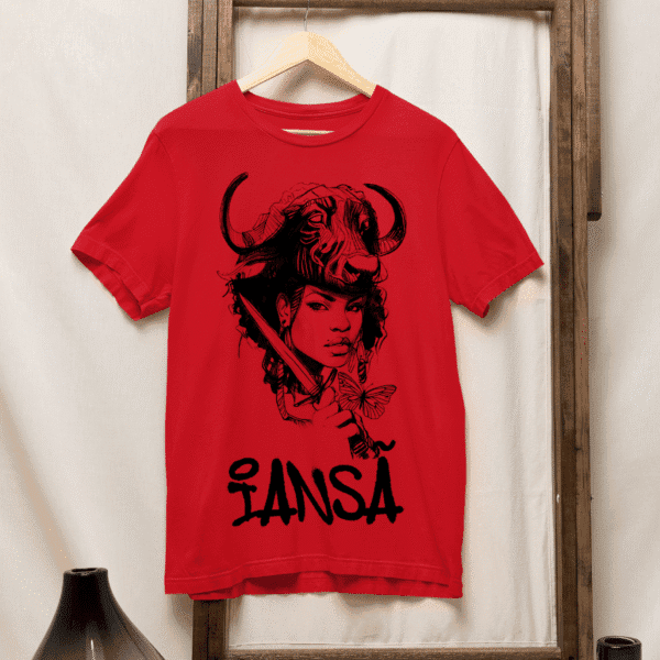 Camiseta Iansã silhueta vermelha