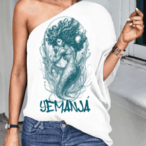 Blusa ombro único Yemanjá