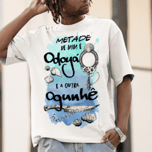 Camiseta Metade Yemanjá e Ogum