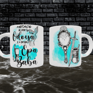 Caneca Metade Yemanjá e Oxaguian