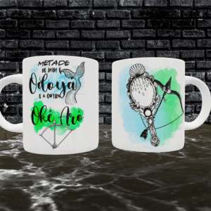Caneca Metade Yemanjá e Oxóssi