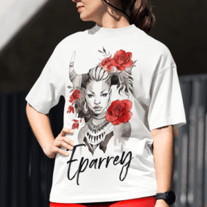 Camiseta Oyá com chifres