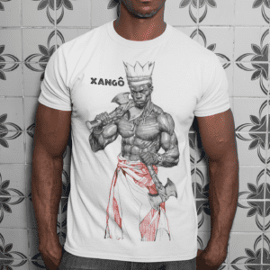 Camiseta Xangô Preto e Branco