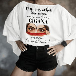 Blusa manga morcego olhos de Cigana