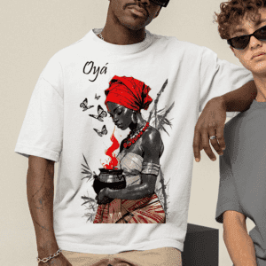 Camiseta Oyá panela de fogo