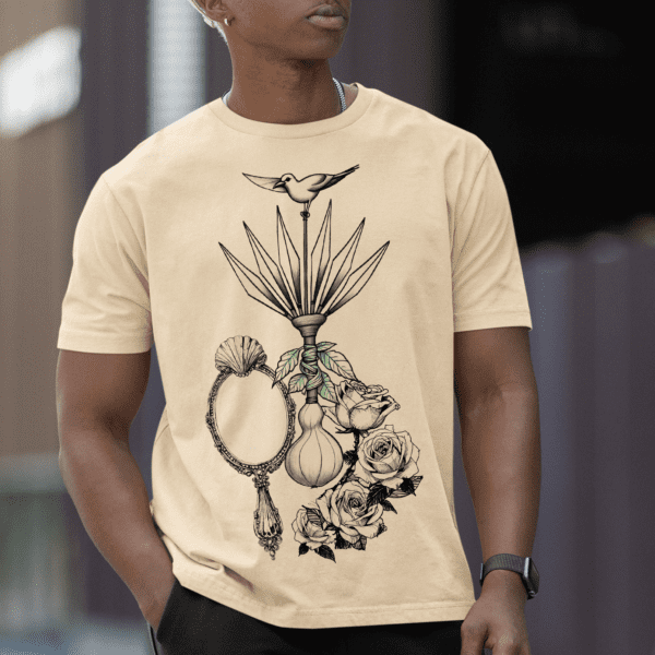 Camiseta Yemanjá e Ossain ferramenta