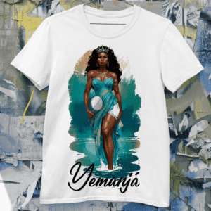 Camiseta Yemanjá saindo da água