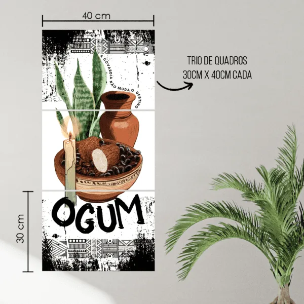 Quadros Ogum oferenda