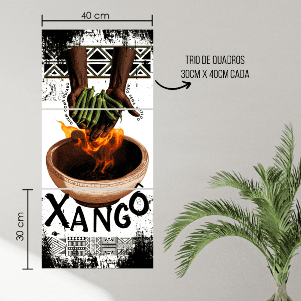 Quadros Xangô e quiabo