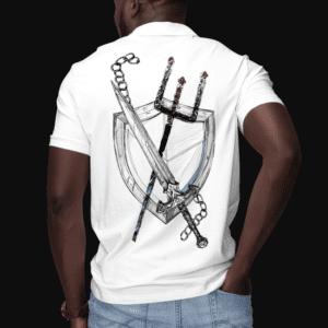 Camisa polo Patacori Ogum Xoroquê costas