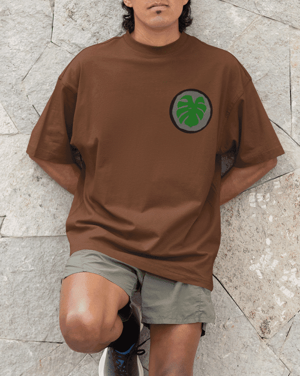 Camiseta Oxóssi oferenda marrom frente