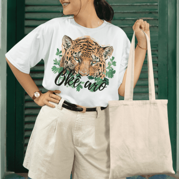 Camiseta de Oxóssi onça pintada