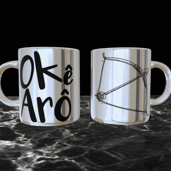 Caneca Okê Arô Oxóssi prata