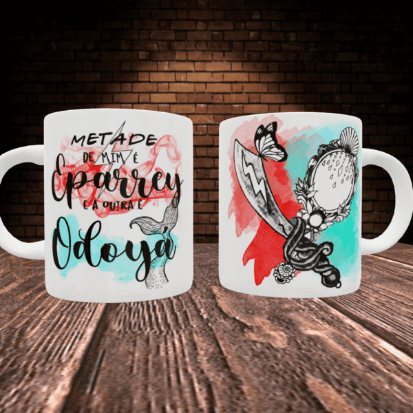 Caneca Metade Iansã e Yemanjá
