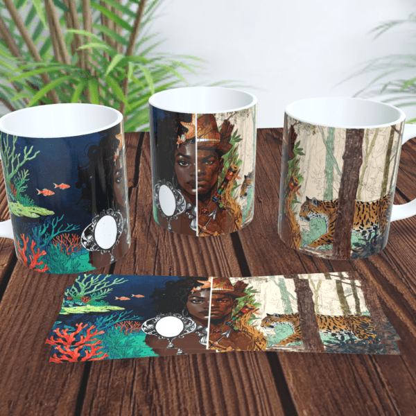 Caneca Yemanjá e Oxóssi