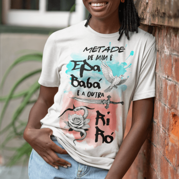 Camiseta Metade Oxaguian e Ewá