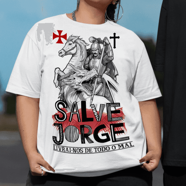 Camiseta São Jorge Livrai-nos do mal